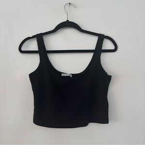 Reformation cropped tank top black size large